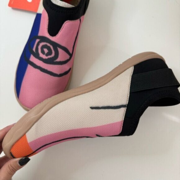 UIN Size 9.5 NWT Slip On Shoes Mesh Comfortable Loafers Look at me Black Mesh - Picture 9 of 11